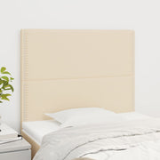 Hoofdbord crème 90x5x118/128 cm stof
