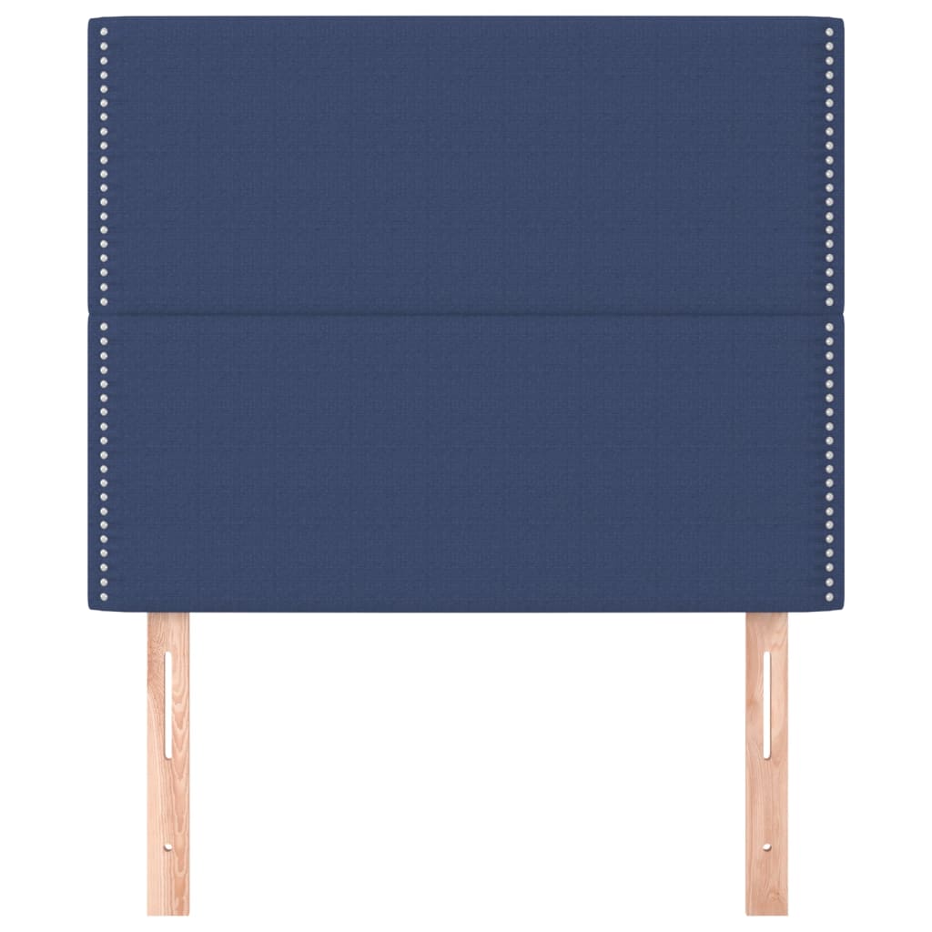 Hoofdborden 2 St 90X5X78/88 Cm Stof Blauw 90 cm Hoog