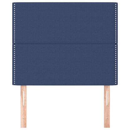 Hoofdborden 2 St 90X5X78/88 Cm Stof Blauw 90 cm Hoog