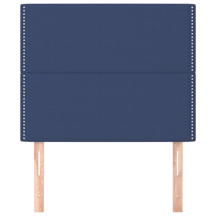 Hoofdborden 2 St 90X5X78/88 Cm Stof Blauw 90 cm Hoog