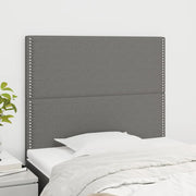 Hoofdbord 100x5x118/128 cm stof donkergrijs