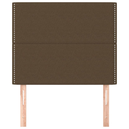 Hoofdborden 2 St 00X5X78/88 Cm Stof Donkerbruin 100 cm Hoog