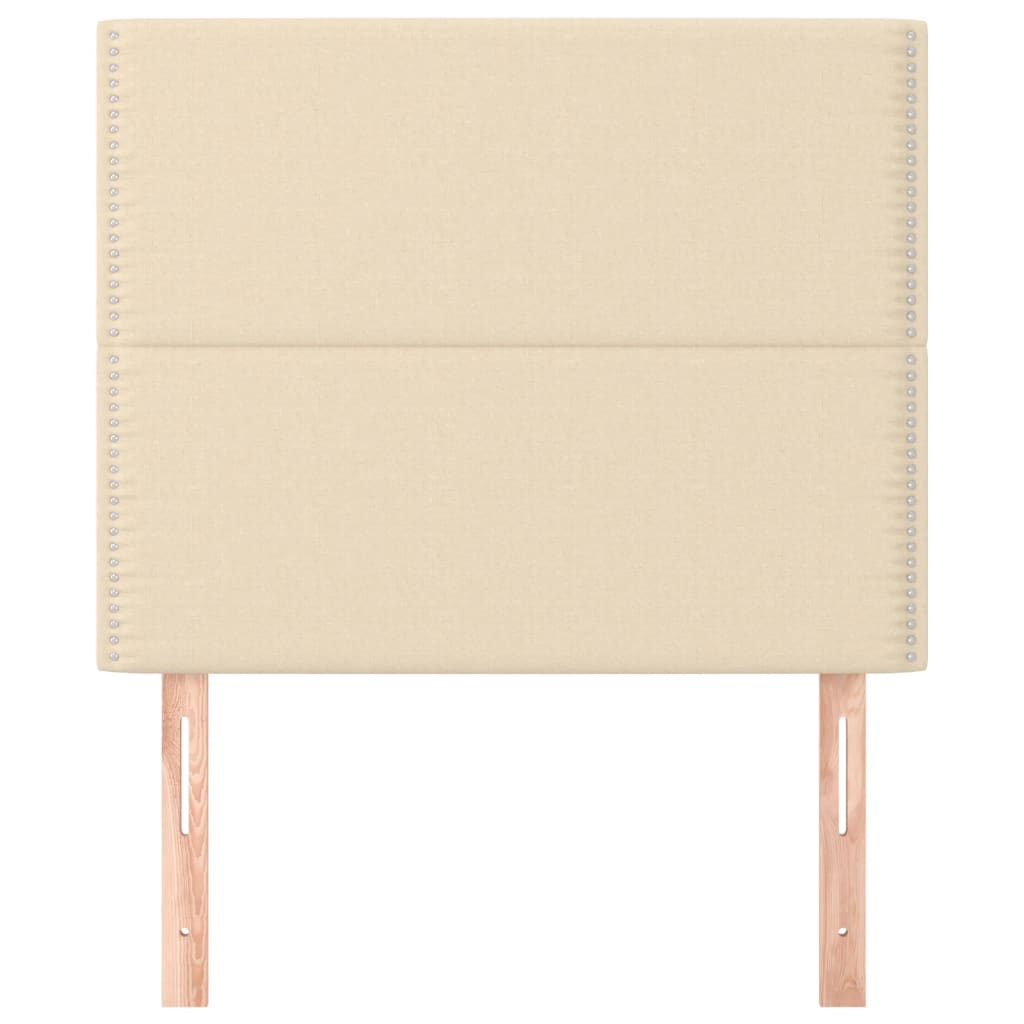 Hoofdborden 2 St 00X5X78/88 Cm Stof Kleurig Crème 100 cm Hoog