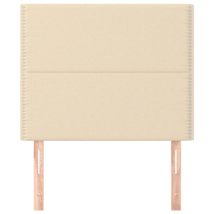 Hoofdborden 2 St 00X5X78/88 Cm Stof Kleurig Crème 100 cm Hoog