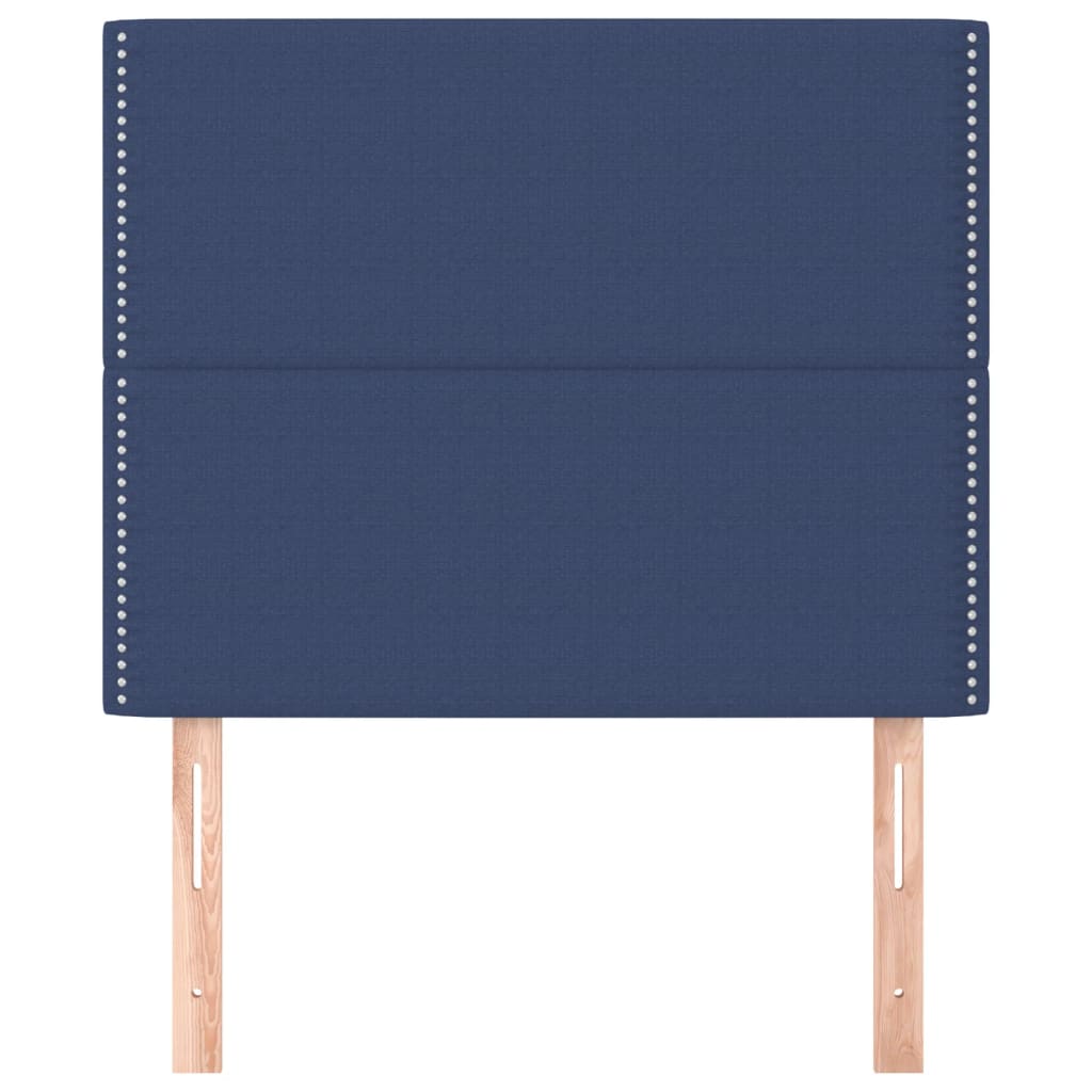 Hoofdborden 2 St 00X5X78/88 Cm Stof Blauw 100 cm Hoog