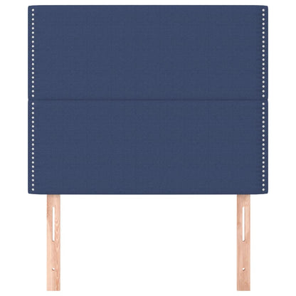 Hoofdborden 2 St 00X5X78/88 Cm Stof Blauw 100 cm Hoog