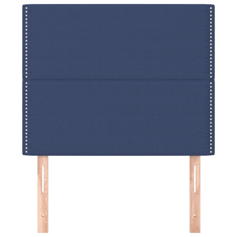 Hoofdborden 2 St 00X5X78/88 Cm Stof Blauw 100 cm Hoog
