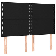 Hoofdborden 4 St 72X5X78/88 Cm Stof Zwart 144 cm Hoog