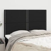 Hoofdbord 144x5x118/128 cm stof zwart