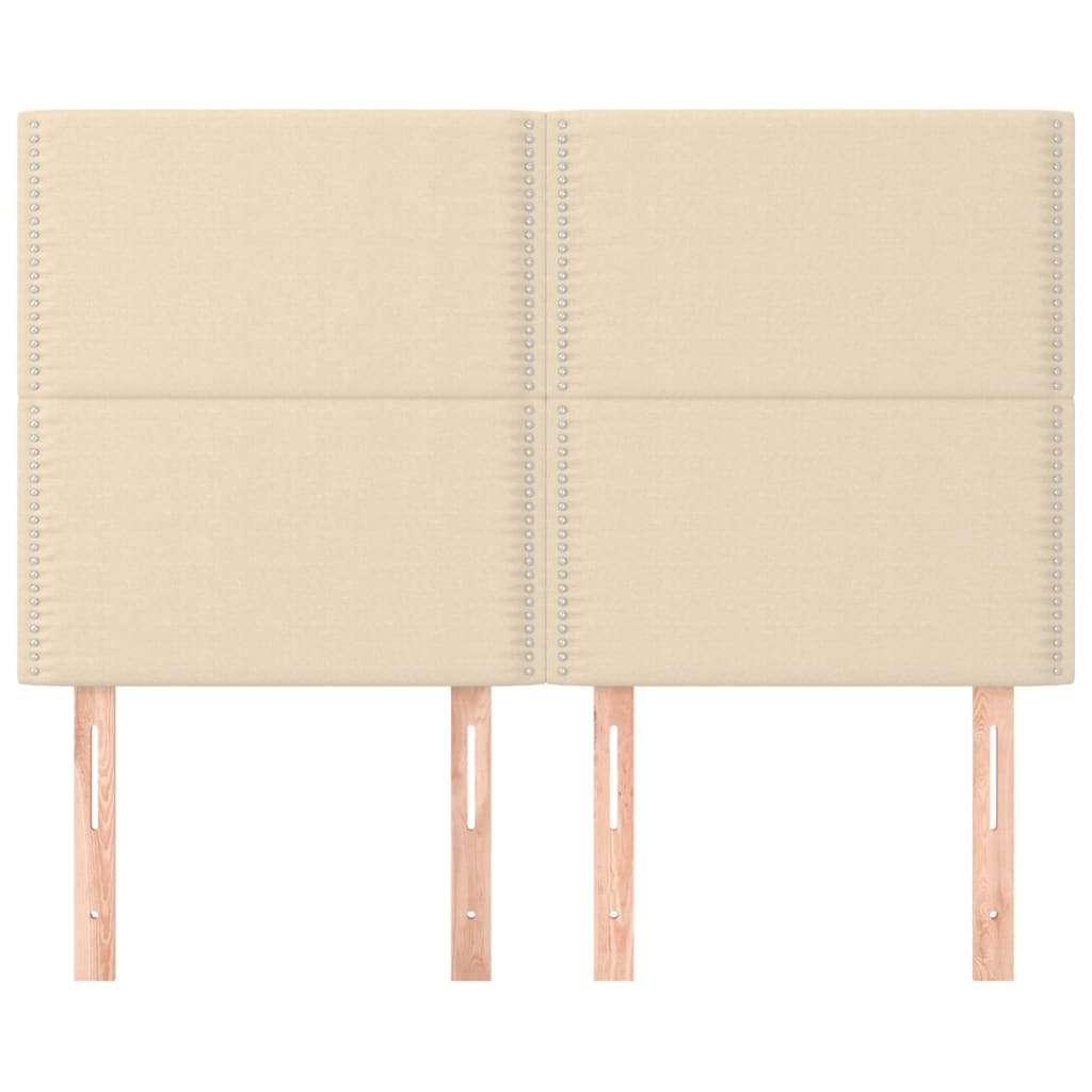 Hoofdborden 4 St 72X5X78/88 Cm Stof Kleurig Crème 144 cm Hoog