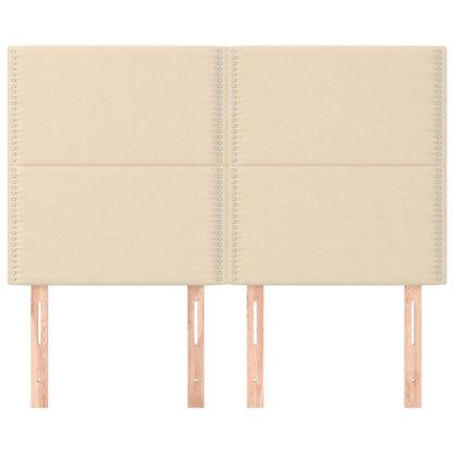 Hoofdborden 4 St 72X5X78/88 Cm Stof Kleurig Crème 144 cm Hoog