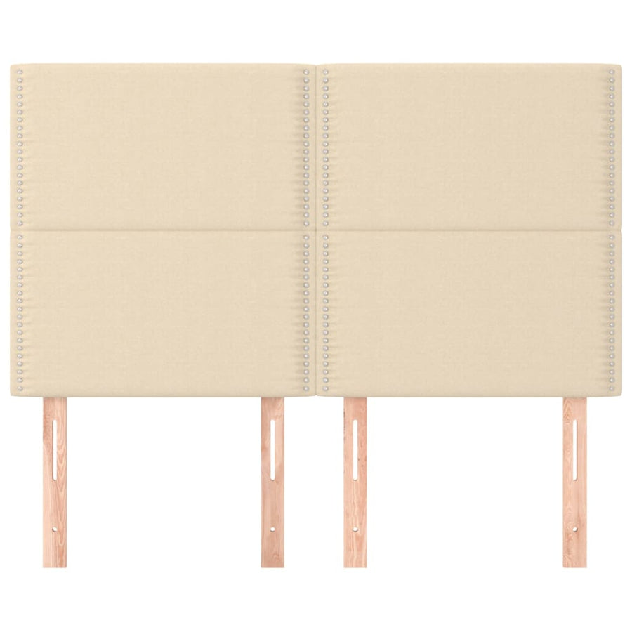 Hoofdborden 4 St 72X5X78/88 Cm Stof Kleurig Crème 144 cm Hoog