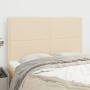 Hoofdbord 144x5x118/128 cm stof crème