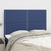 Hoofdbord stof blauw 144x5x118/128 cm