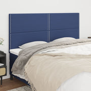 Hoofdbord stof 180x5x118/128 cm blauw