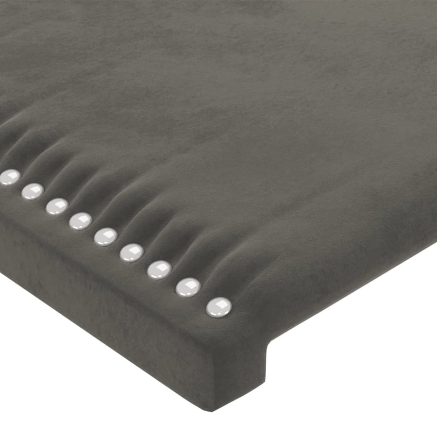 Hoofdborden 2 st 80x5x78/88 cm fluweel donkergrijs 1 80 cm Donkergrijs