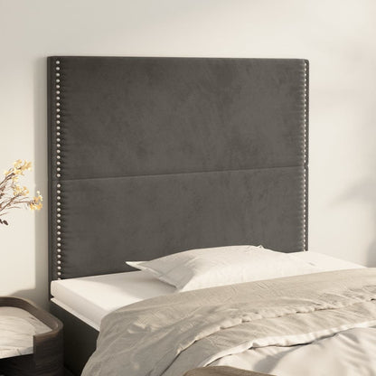 Hoofdborden 2 St 80X5X78/88 Cm Fluweel Lichtgrijs