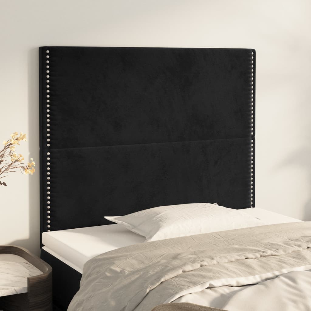 Hoofdborden 2 St 80X5X78/88 Cm Fluweel Lichtgrijs