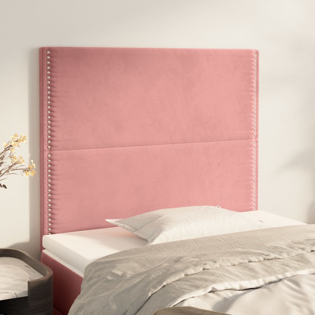 Hoofdborden 2 St 80X5X78/88 Cm Fluweel Lichtgrijs