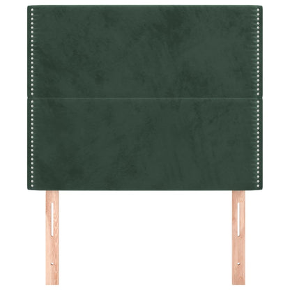 Hoofdborden 2 St 90X5X78/88 Cm Fluweel Donkergroen