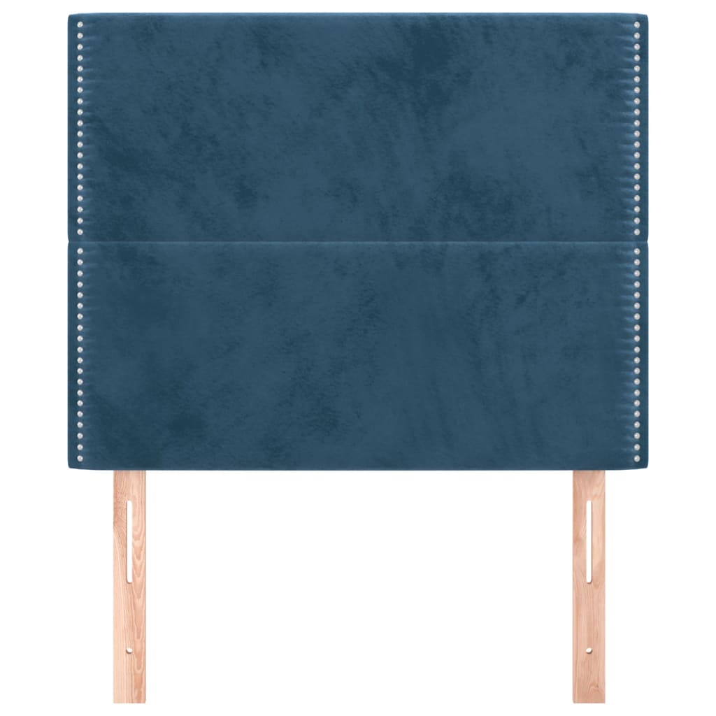 Hoofdborden 2 St 90X5X78/88 Cm Fluweel Donkerblauw