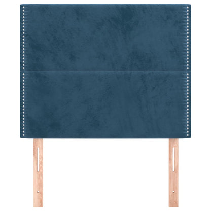 Hoofdborden 2 St 90X5X78/88 Cm Fluweel Donkerblauw