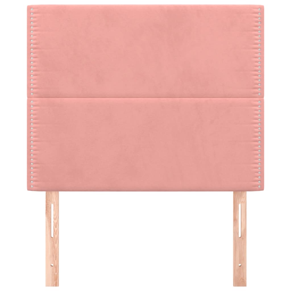 Hoofdborden 2 St 90X5X78/88 Cm Fluweel Roze