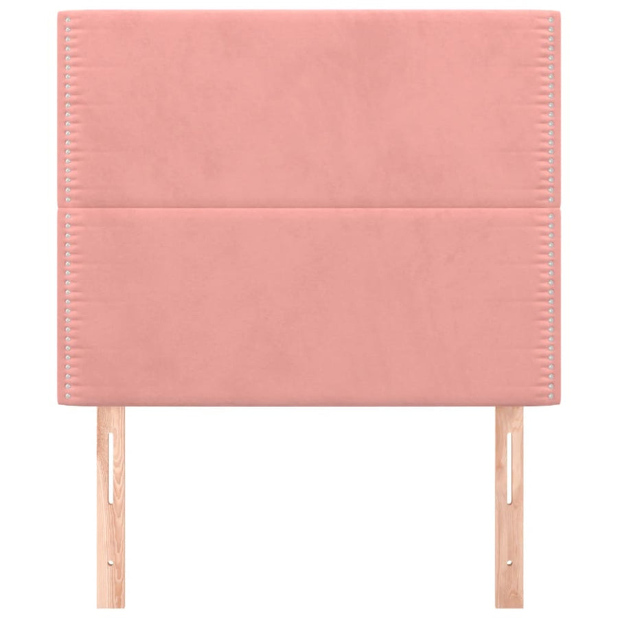 Hoofdborden 2 St 90X5X78/88 Cm Fluweel Roze