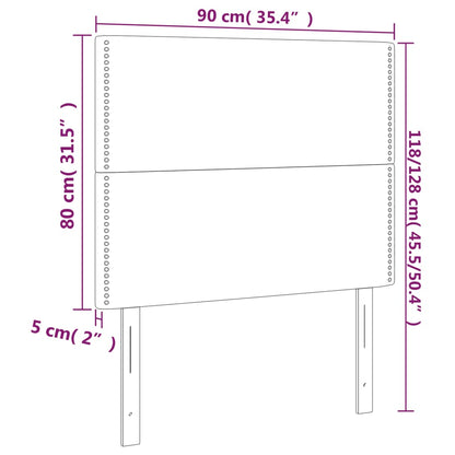 Hoofdborden 2 St 90X5X78/88 Cm Fluweel Roze