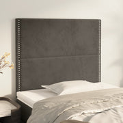 Headboard dark gray 100x5x118/128 cm Velvet
