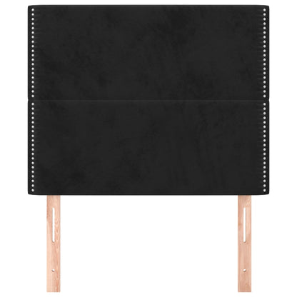 Hoofdborden 2 St 100X5X78/88 Cm Fluweel Zwart