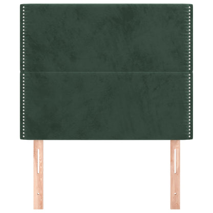 Hoofdborden 2 St 100X5X78/88 Cm Fluweel Donkergroen