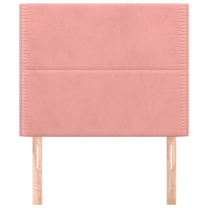 Hoofdborden 2 st 100x5x78/88 cm fluweel roze 100 cm Hoog