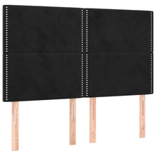 Hoofdborden 4 St 72X5X78/88 Cm Fluweel Zwart 144 cm Hoog