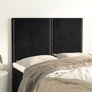Hoofdbord 144x5x118/128 cm fluweel zwart