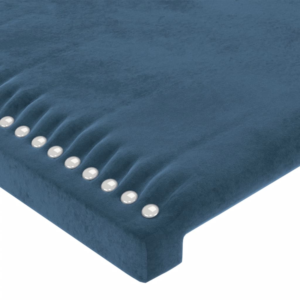 Hoofdborden 4 st 72x5x78/88 cm fluweel donkerblauw 144 cm Hoog