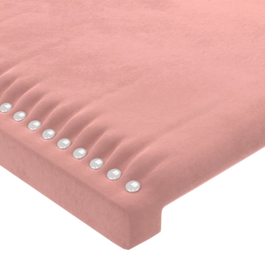 Hoofdborden 4 st 80x5x78/88 cm fluweel roze 160 cm Hoog