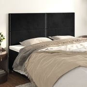 Hoofdbord 180x5x118/128 cm zwart fluweel