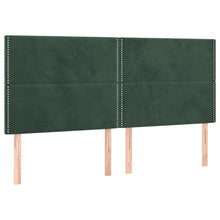 Hoofdborden 4 St 100X5X78/88 Cm Fluweel Donkergroen