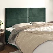 Hoofdbord 200x5x118/128 cm fluweel donkergroen