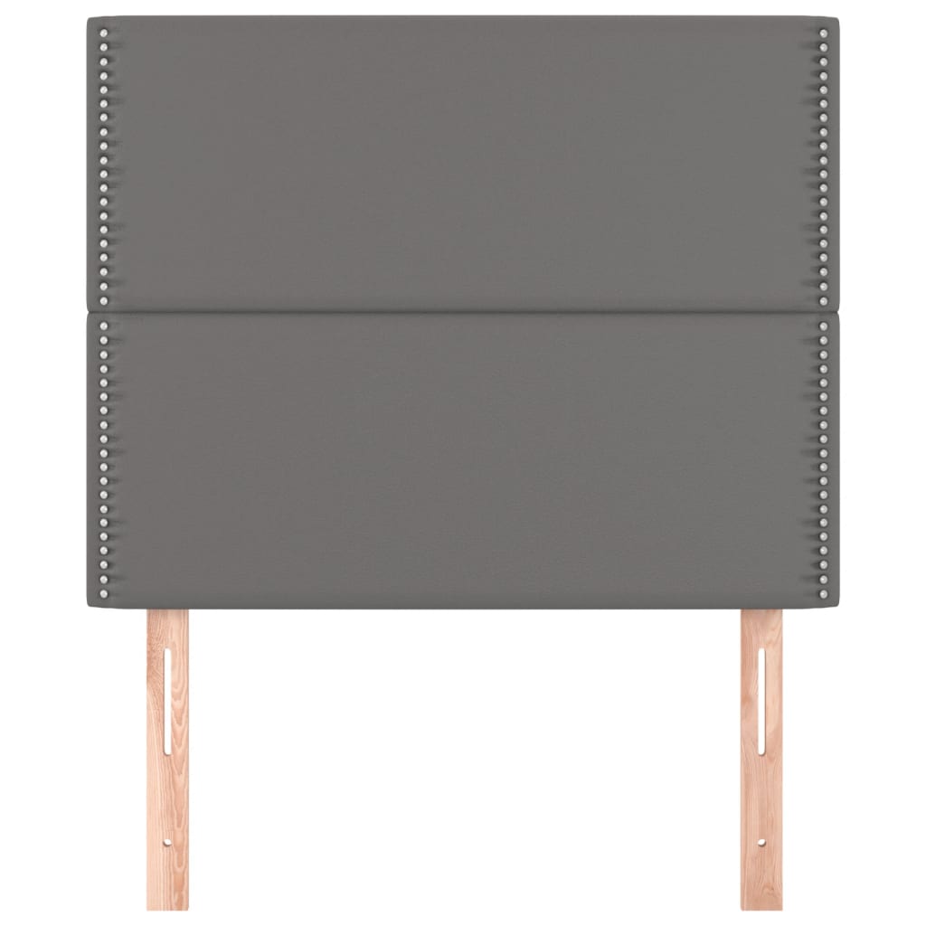 Hoofdborden 2 St 90X5X78/88 Cm Kunstleer Grijs