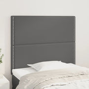Hoofdbord 90x5x118/128 cm kunstleer grijs