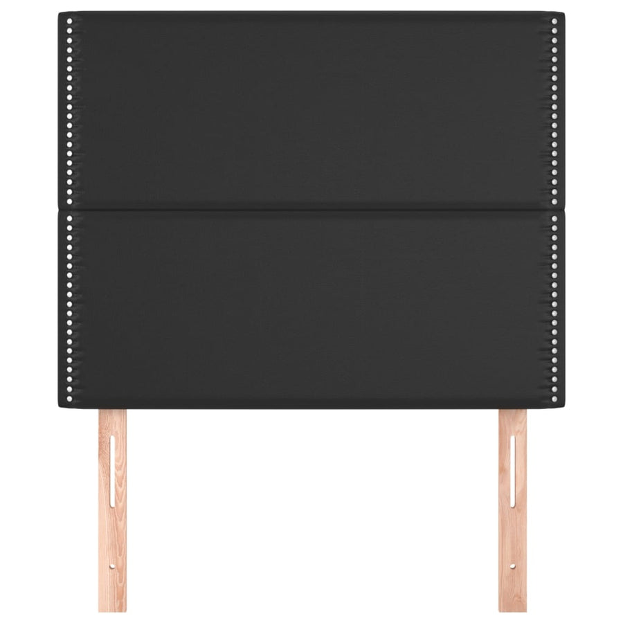 Hoofdborden 2 st 100x5x78/88 cm kunstleer zwart 100 cm Zwart