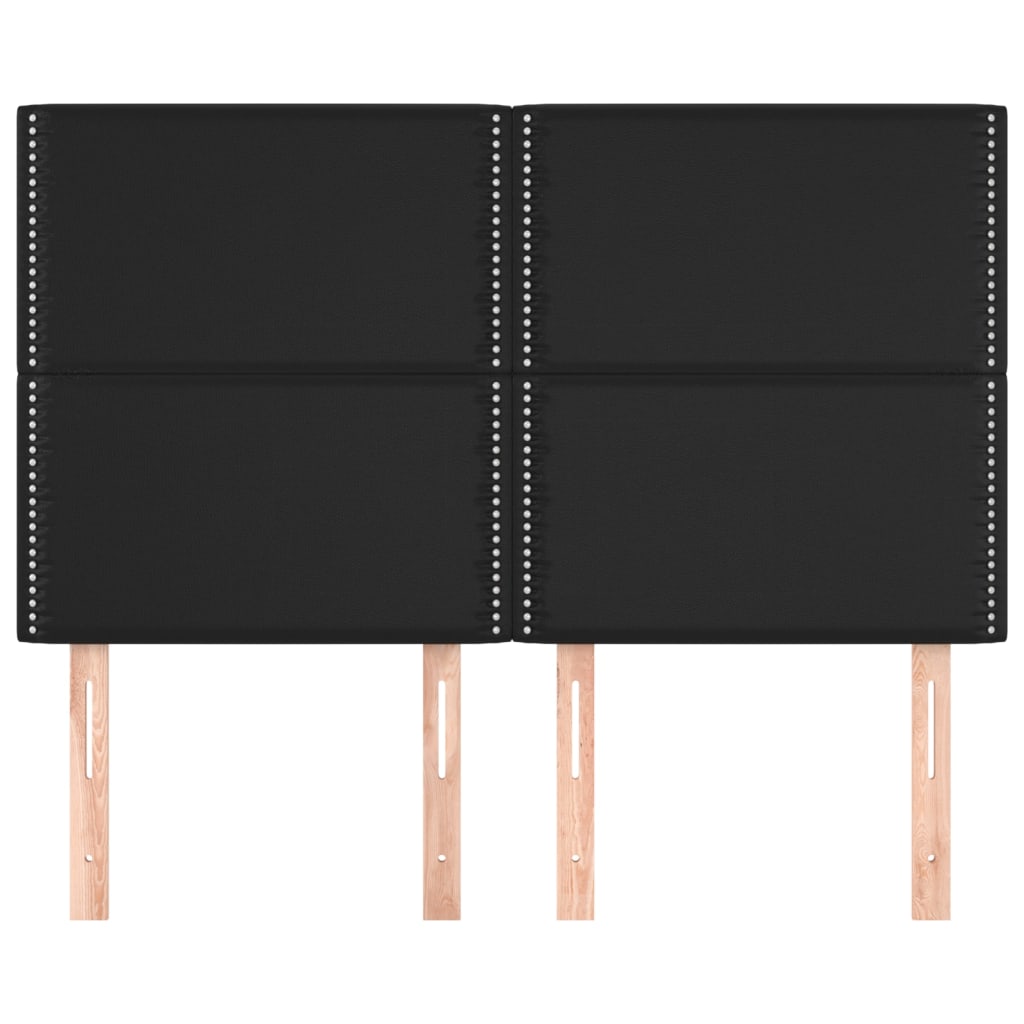 Hoofdbordem 4 St 72X5X78/88 Cm Kunstleer Zwart
