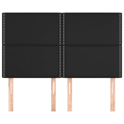 Hoofdbordem 4 St 72X5X78/88 Cm Kunstleer Zwart