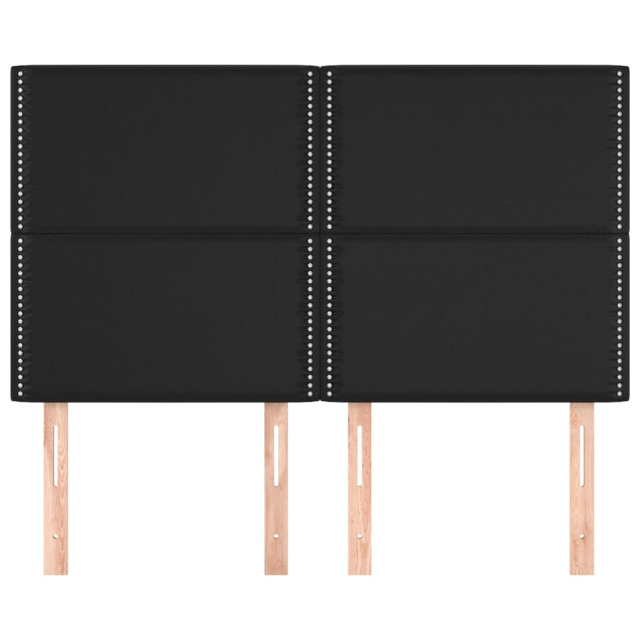 Hoofdbordem 4 St 72X5X78/88 Cm Kunstleer Zwart