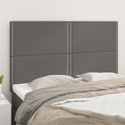 Hoofdbord 144x5x118/128 cm kunstleer grijs
