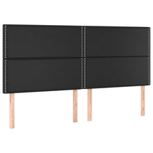 Hoofdborden 4 St 00X5X78/88 Cm Kunstleer Zwart 200 cm Hoog