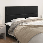 Hoofdbord 200x5x118/128 cm kunstleer zwart