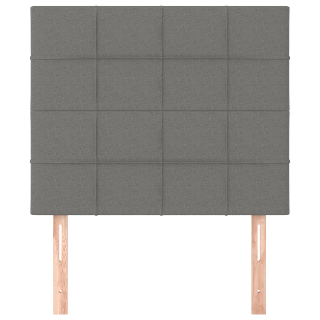 Hoofdborden 2 st 80x5x78/88 cm stof donkergrijs 1 80 cm Donkergrijs